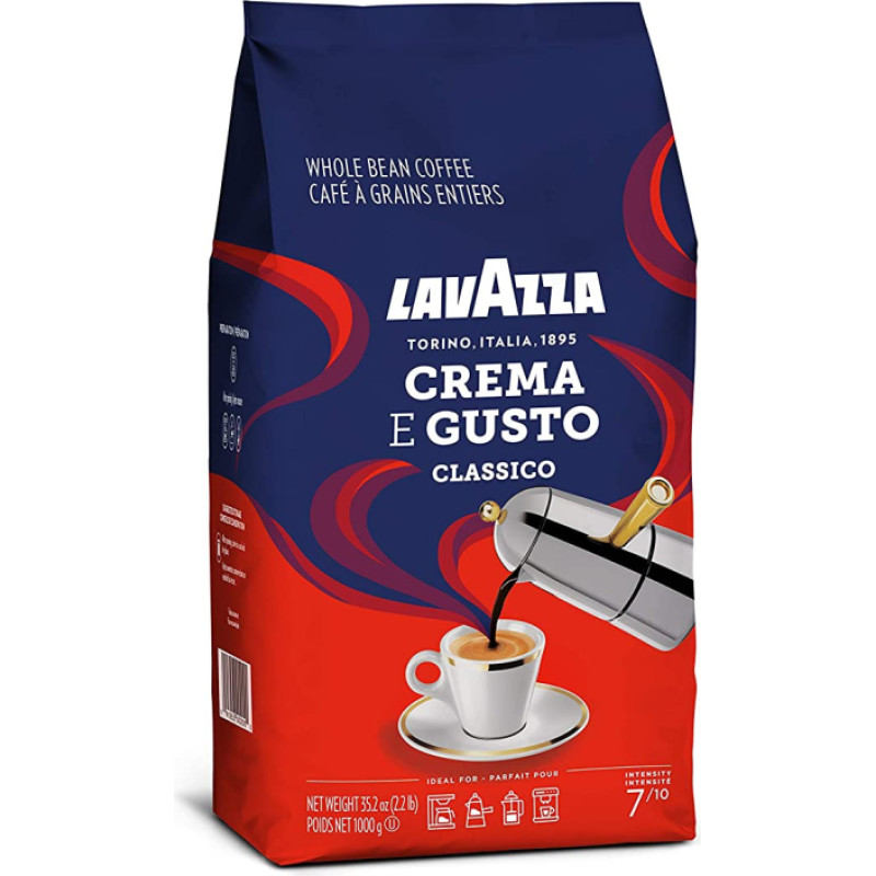 Lavazza Crema e Gusto Classico kafijas pupiņas 1kg