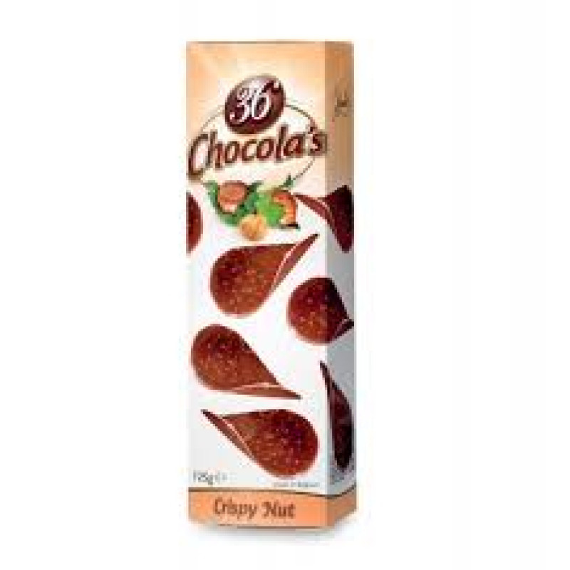 Chocolas Crispy šokolādes čipsi ar riekstiem 125g