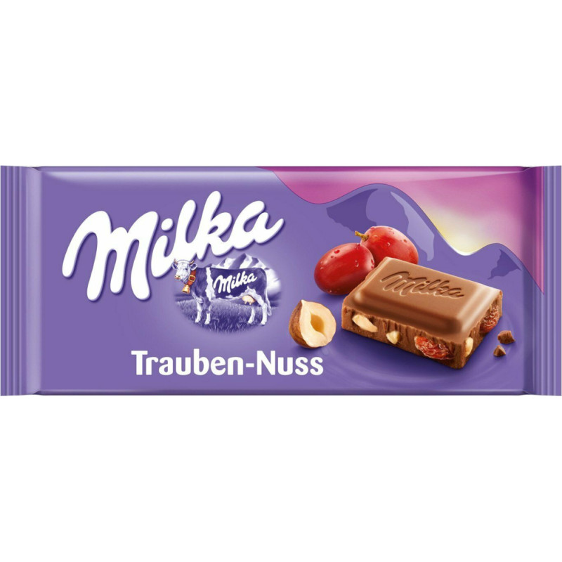 Milka Raisin & Nut piena šokolāde ar rozīnēm un riekstiem 100g