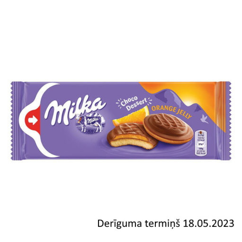 Milka cepumi ar apelsīnu garšas džema pildījumu 147g