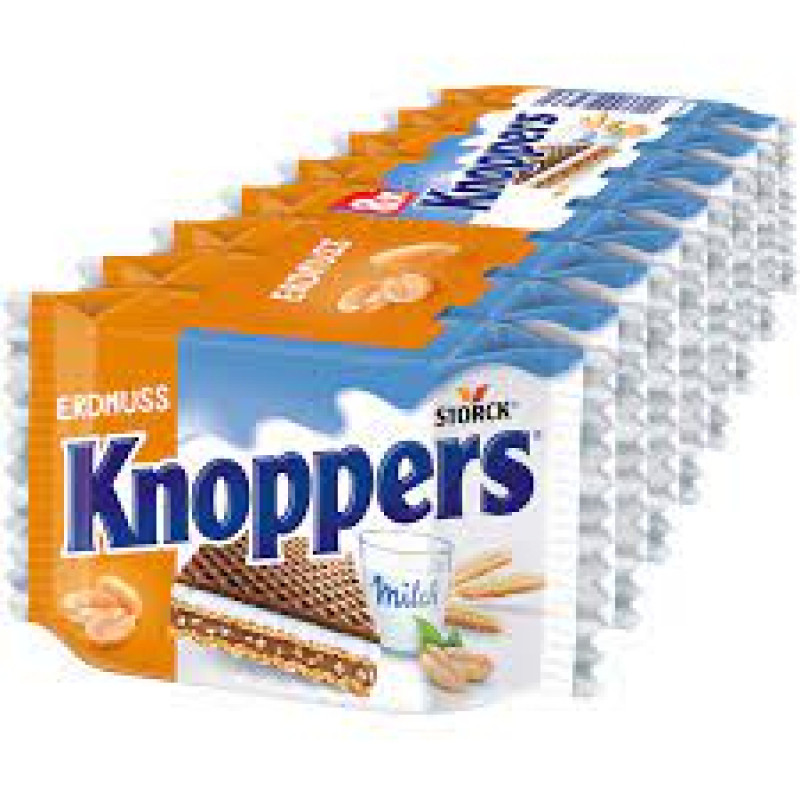 Вафли Knoppers с арахисом 8шт, 200г