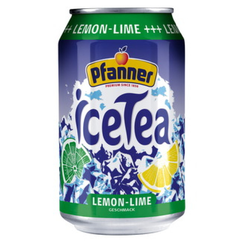 Pfanner iced tea with lemon - lime flavor 0.33L