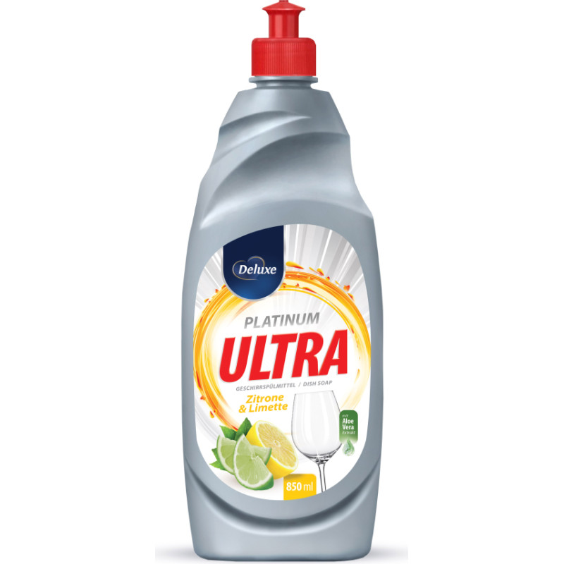 Deluxe Ultra Platinum trauku mazgāšanas līdzeklis ar citronu smaržu 850ml