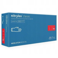 Mercator nitrylex® nitrila cimdi bez pūdera, zili, L izmērs 100gab