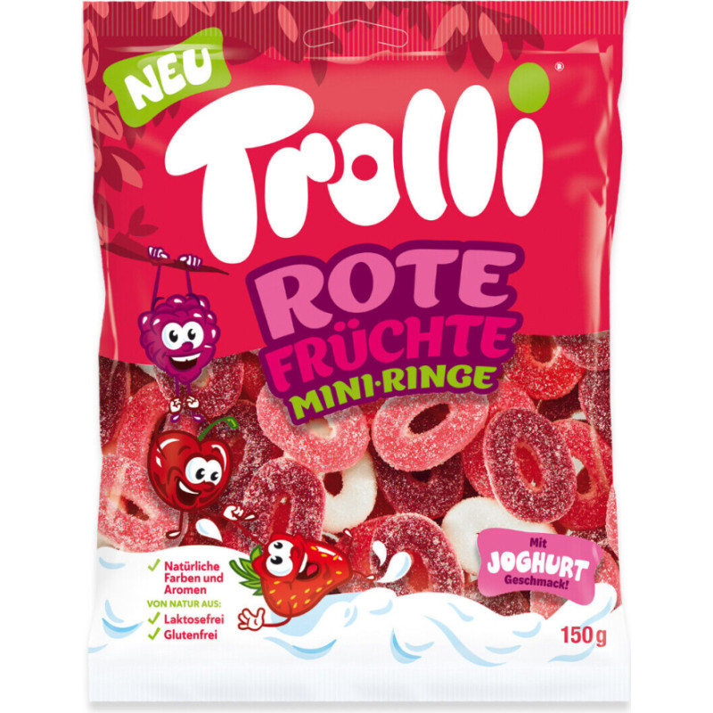 Trolli Rote Mini-Ringe želejas konfektes 150g