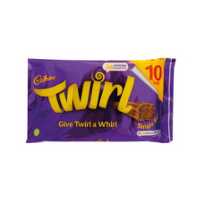 Cadbury mazkaloriju šokolādes pārslu batoniņi Twirl 10 gab. 215g