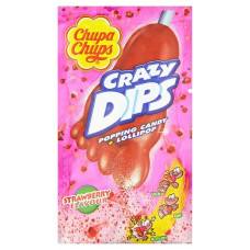 Chupa Chups Crazy Dips ledene uz kociņa ar zemeņu garšu 14g