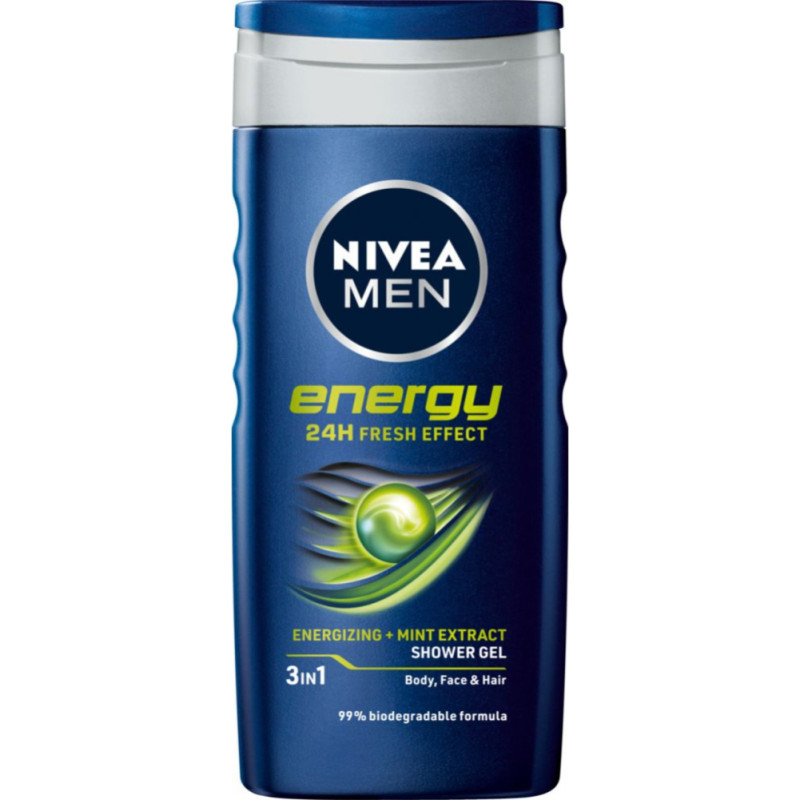 NIVEA Men Energy 3in1 dušas želeja vīriešiem 250ml