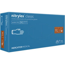 Mercator nitrylex® nitrila cimdi bez pūdera, zili, XL izmērs 100gab