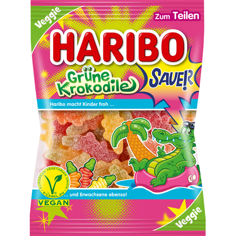 Haribo Grune Crocodile jelly candies 200g