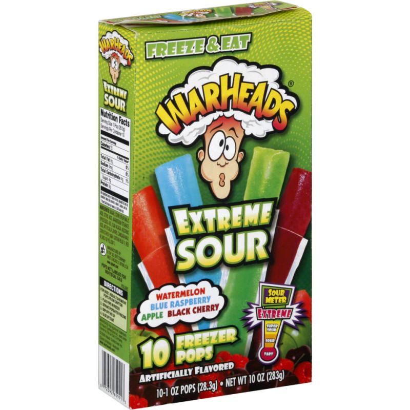 Warheads Extreme Sour saldējamās suliņas ar arbūzu, aveņu, ābolu un ķiršu garšām 283.5g