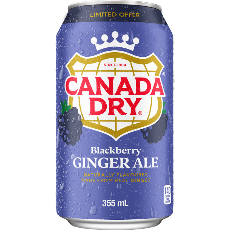 CANADA DRY USA Limonāde Blackberry Ginger Ale 355ml