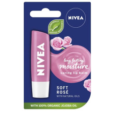 Nivea Soft Rose lūpu balzams ar rožu aromātu 4.8g