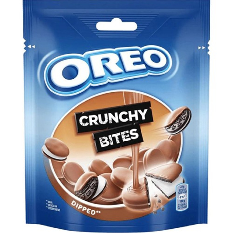 OREO Crunchy Bites cepumi šokolādes glazūrā 110g