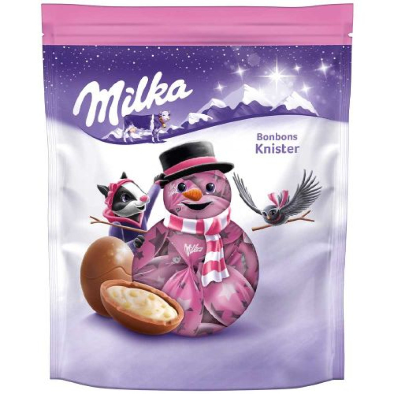 Конфеты Milka Bonbons Knister Christmas шоколадные 86г