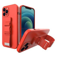 Hurtel Aizmugurējais vāciņš Hurtel  Rope case Gel Lanyard Cover Handbag Lanyard Xiaomi Redmi Note 10 / Redmi Note 10S red