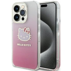 Hello Kitty Aizmugurējais vāciņš Hello Kitty  Hello Kitty IML Gradient Electrop Kitty Head case for iPhone 15 Pro - pink