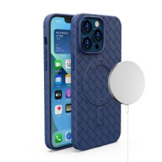 Hurtel Aizmugurējais vāciņš Hurtel  MagSafe Woven Case for iPhone 15 - navy blue