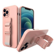 Hurtel Aizmugurējais vāciņš Hurtel  Rope case Gel case with a chain lanyard bag iPhone 11 Pro Max pink lanyard