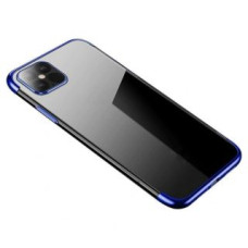 Hurtel Aizmugurējais vāciņš Hurtel  Clear Color case TPU gel cover with a metallic frame for Samsung Galaxy S22 Ultra blue