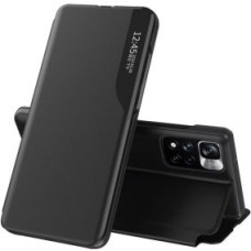 Hurtel Aizmugurējais vāciņš Hurtel - Eco Leather View Case elegant case with flip cover and stand function Xiaomi Redmi Note 11 Pro+ 5G (China) / 11 Pro 5G (China) / Mi11i HyperCharge / Poco X4 NFC 5G black