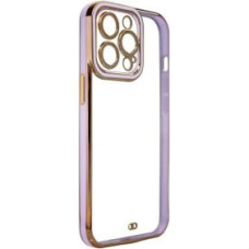 Hurtel Aizmugurējais vāciņš Hurtel  Fashion Case for iPhone 12 Pro Max Gold Frame Gel Cover Purple