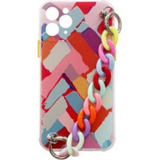 Hurtel Aizmugurējais vāciņš Hurtel - Color Chain Case gel flexible elastic case cover with a chain pendant for iPhone 13 mini multicolour  (3)