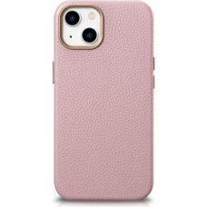 Icarer Aizmugurējais vāciņš iCarer  iCarer Litchi Premium Leather Case iPhone 14 Plus Magnetic Leather Case with MagSafe Pink (WMI14220711-PK)