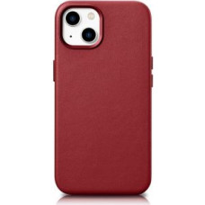 Icarer Aizmugurējais vāciņš iCarer  iCarer Case Leather case cover made of natural leather for iPhone 14 Plus red (compatible with MagSafe)