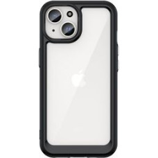 Hurtel Aizmugurējais vāciņš Hurtel  Reinforced case with flexible frame for iPhone 15 Plus Outer Space - black