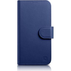 Icarer Aizmugurējais vāciņš iCarer  iCarer Wallet Case 2in1 Case iPhone 14 Anti-RFID Leather Flip Case Blue (WMI14220725-BU)