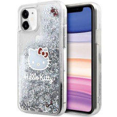 Hello Kitty Aizmugurējais vāciņš Hello Kitty  Hello Kitty Liquid Glitter Charms Kitty Head Case for iPhone 11 / Xr - Silver