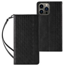 Hurtel Aizmugurējais vāciņš Hurtel  Magnet Strap Case Case for iPhone 13 Pro Pouch Wallet + Mini Lanyard Pendant Black