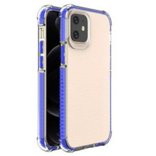 Hurtel Aizmugurējais vāciņš Hurtel  Spring Armor clear TPU gel rugged protective cover with colorful frame for iPhone 12 mini blue