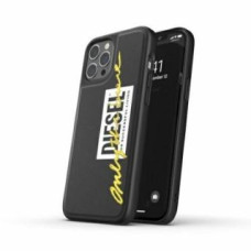 Diesel Aizmugurējais vāciņš Diesel  Diesel Moulded Case Embroidery iPhone 12 Pro Max czarno-limonkowy/black-lime 42508