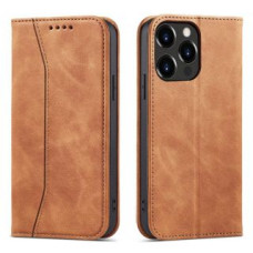 Hurtel Aizmugurējais vāciņš Hurtel  Magnet Fancy Case Case for iPhone 13 Pro Max Pouch Card Wallet Card Holder Brown