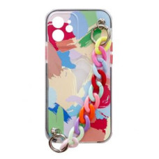 Hurtel Aizmugurējais vāciņš Hurtel  Color Chain Case gel flexible elastic case cover with a chain pendant for iPhone 13 mini multicolour  (4)