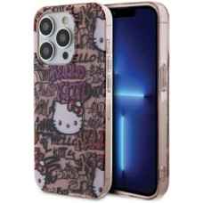 Hello Kitty Aizmugurējais vāciņš Hello Kitty  Hello Kitty IML Tags Graffiti case for iPhone 15 Pro Max - pink