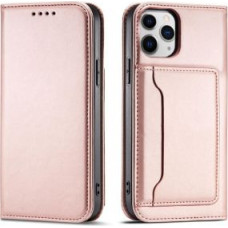 Hurtel Aizmugurējais vāciņš Hurtel  Magnet Card Case for iPhone 12 Pouch Card Wallet Card Stand Pink