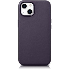 Icarer Aizmugurējais vāciņš iCarer  iCarer Case Leather Cover Case for iPhone 14 Plus Dark Purple (MagSafe Compatible)