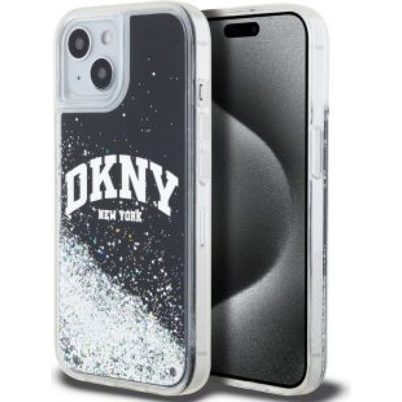 Dkny Aizmugurējais vāciņš DKNY - DKNY Liquid Glitter Arch Logo Case for iPhone 11 Black