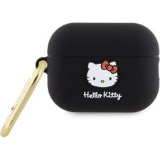 Hello Kitty Aizmugurējais vāciņš Hello Kitty  Hello Kitty HKAP23DKHSK Airpods Pro 2 (2022/2023) cover czarny/black Silicone 3D Kitty Head