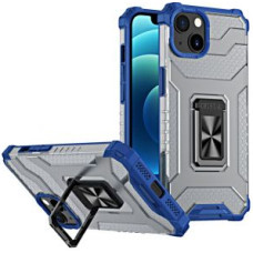 Hurtel Aizmugurējais vāciņš Hurtel  Crystal Ring Case Kickstand Tough Rugged Cover for iPhone 12 mini blue