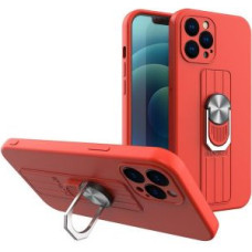 Hurtel Aizmugurējais vāciņš Hurtel  Ring Case silicone case with a finger grip and base for Samsung Galaxy A73 red