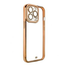 Hurtel Aizmugurējais vāciņš Hurtel  Fashion Case for iPhone 12 Pro Gold Frame Gel Cover Gold