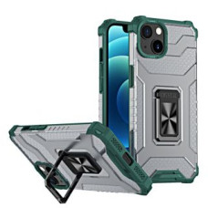 Hurtel Aizmugurējais vāciņš Hurtel  Crystal Ring Case Kickstand Tough Rugged Cover for iPhone 12 green