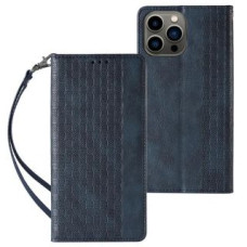 Hurtel Aizmugurējais vāciņš Hurtel  Magnet Strap Case Case for iPhone 13 Pro Pouch Wallet + Mini Lanyard Pendant Blue