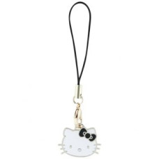 Hello Kitty Aizmugurējais vāciņš Hello Kitty  Hello Kitty zawieszka HKCPMKHK Phone      Strap czarny/black Charm Kitty Head