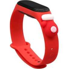 Hurtel Aizmugurējais vāciņš Hurtel  Strap Xmas Wristband for Xiaomi Mi Band 4 / Mi Band 3 Christmas Silicone Strap Bracelet Red (Glove)