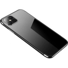 Hurtel Aizmugurējais vāciņš Hurtel  Clear Color Case Gel TPU Electroplating frame Cover for iPhone 12 Pro Max black